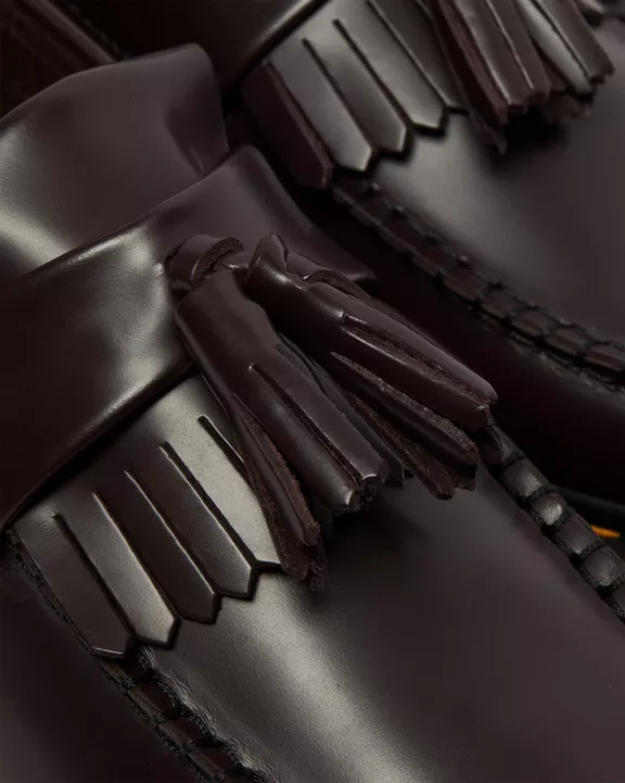 Adrian Yellow Stitch Smooth Leather Tassle Loafers