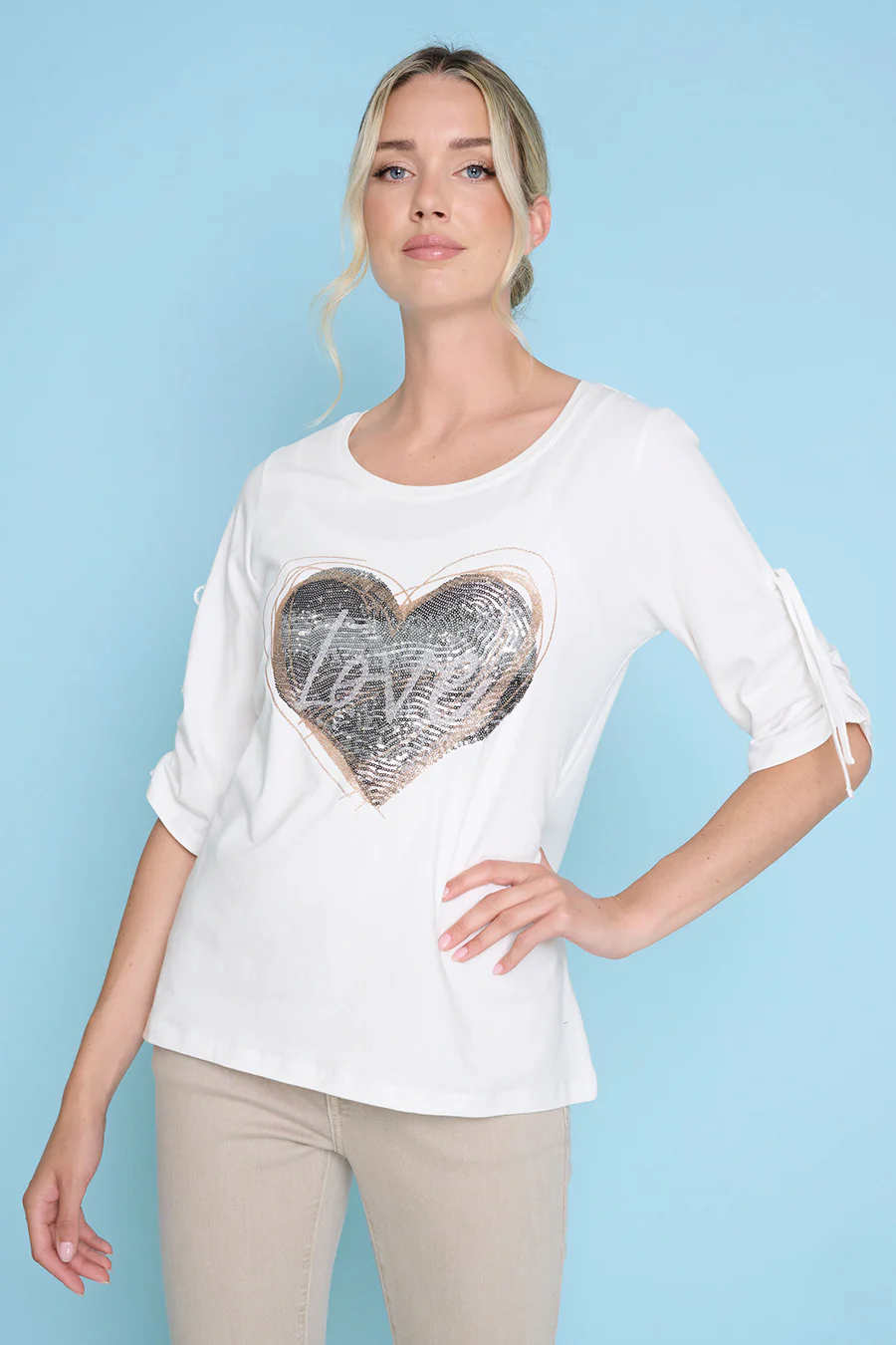 Sequins-Embroidered Top