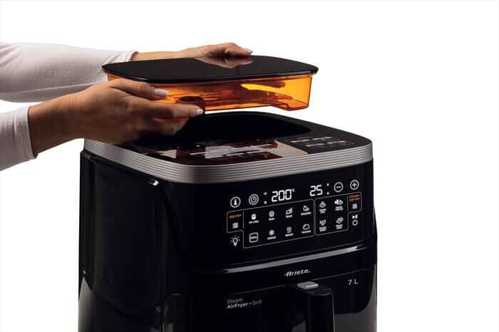 ARIETE - 4636/00 FRIGGITRICE AD ARIA, VAPORE E GRILL-Black