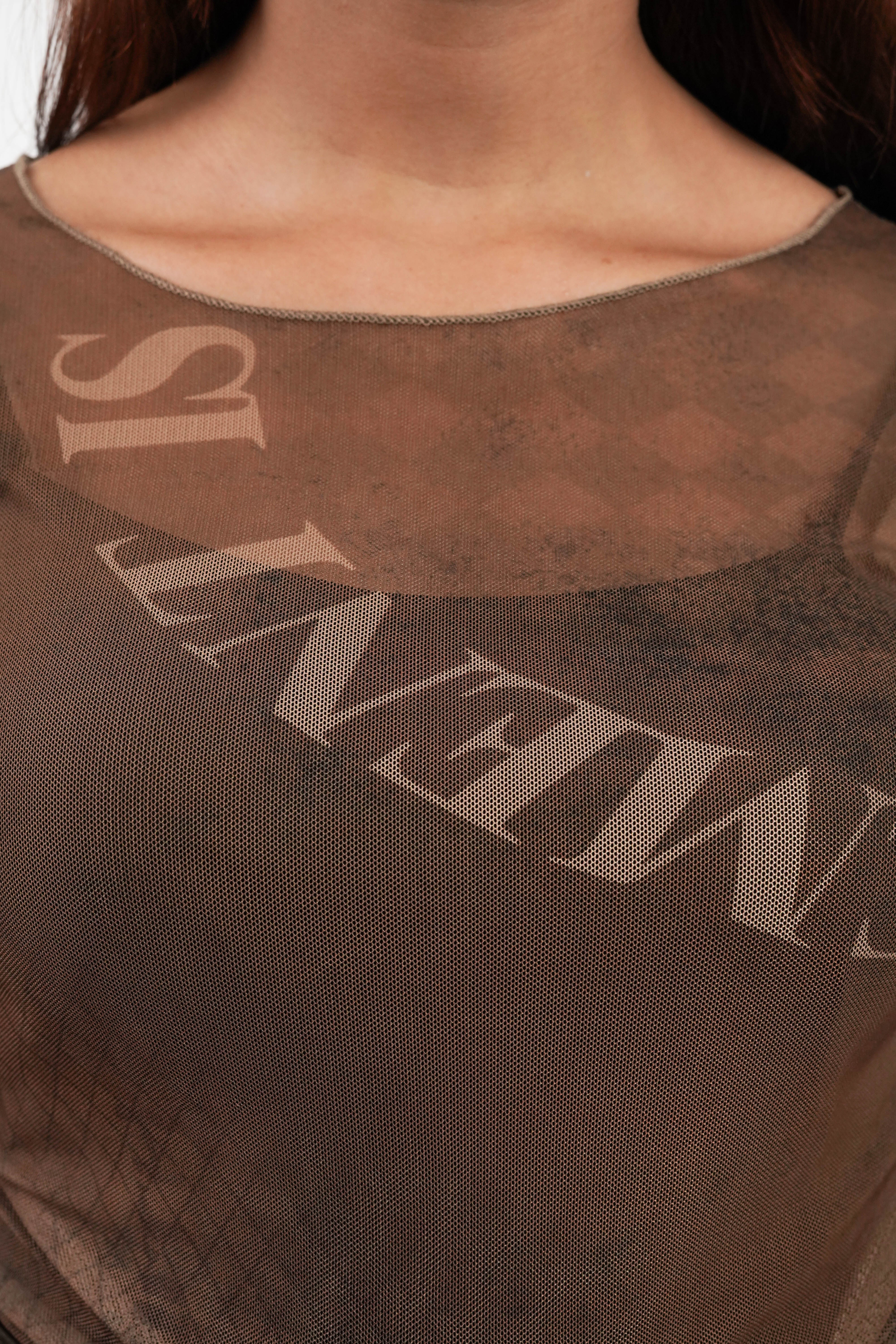 Cocoa Breeze Mesh Top
