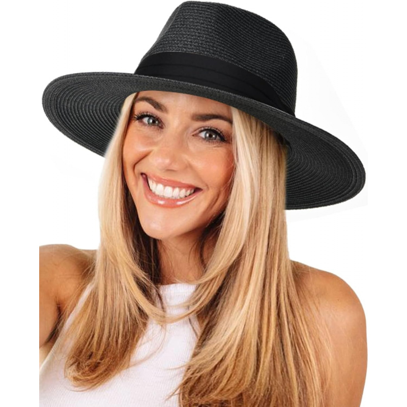 Women's Men's Wide Brim Straw