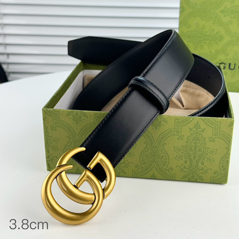 Fashion Top quality Golden Buckle Wide-3.8cm Real Leather Belt PD-862102