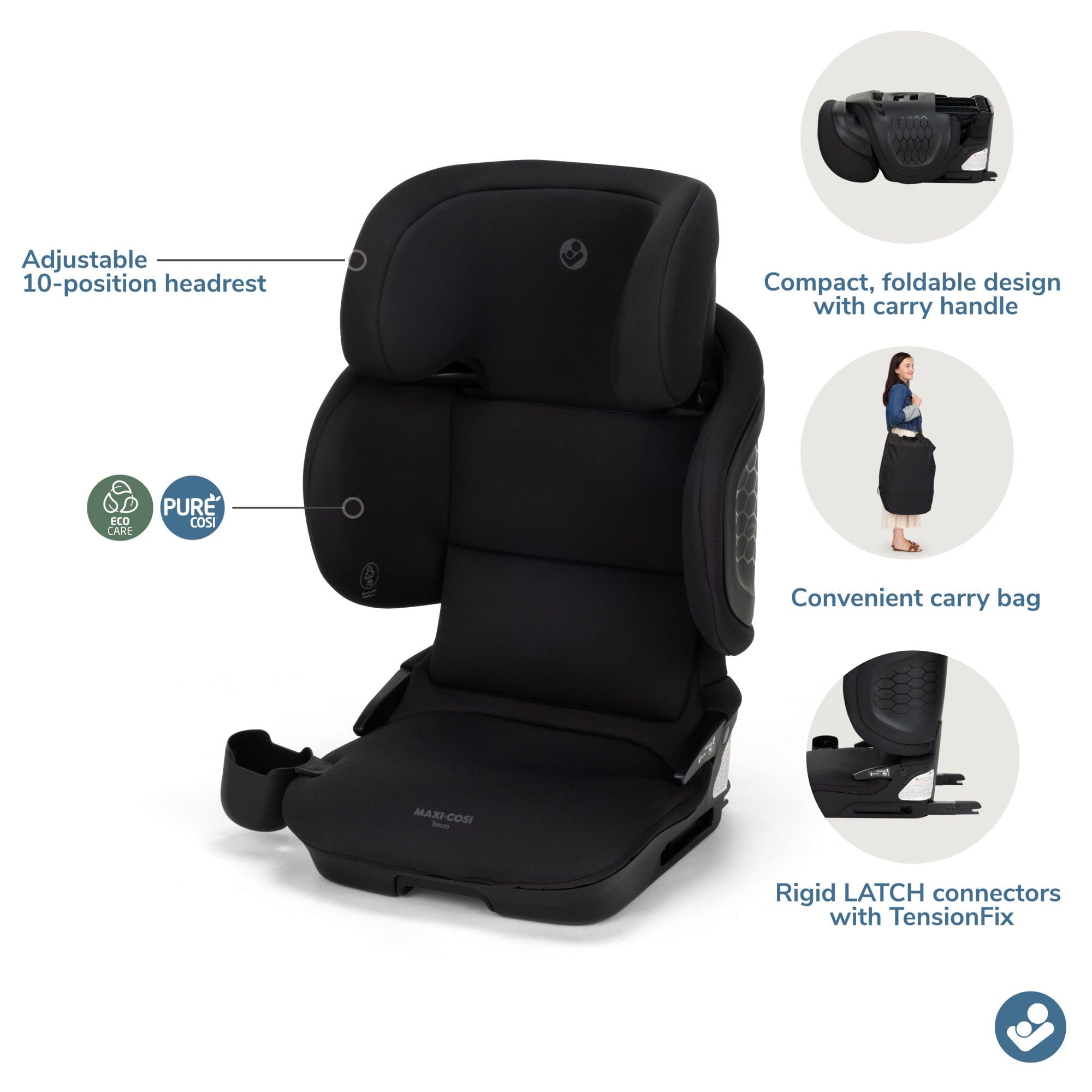 Maxi-Cosi Tanza Folding Belt-Positioning Booster Car Seat - Sea Shadow
