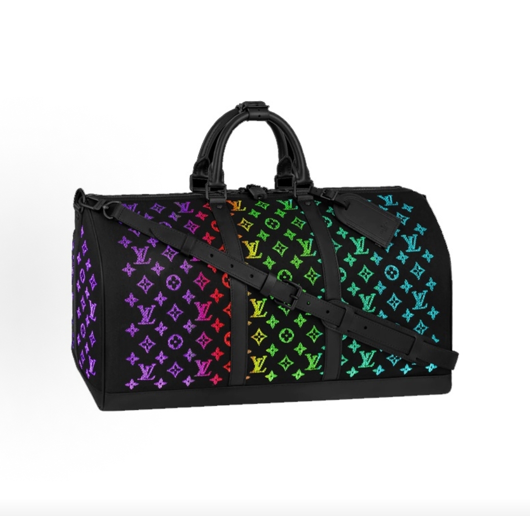 LV Keepall Bag LED Rainbow Lights Size：50x29x23CM
