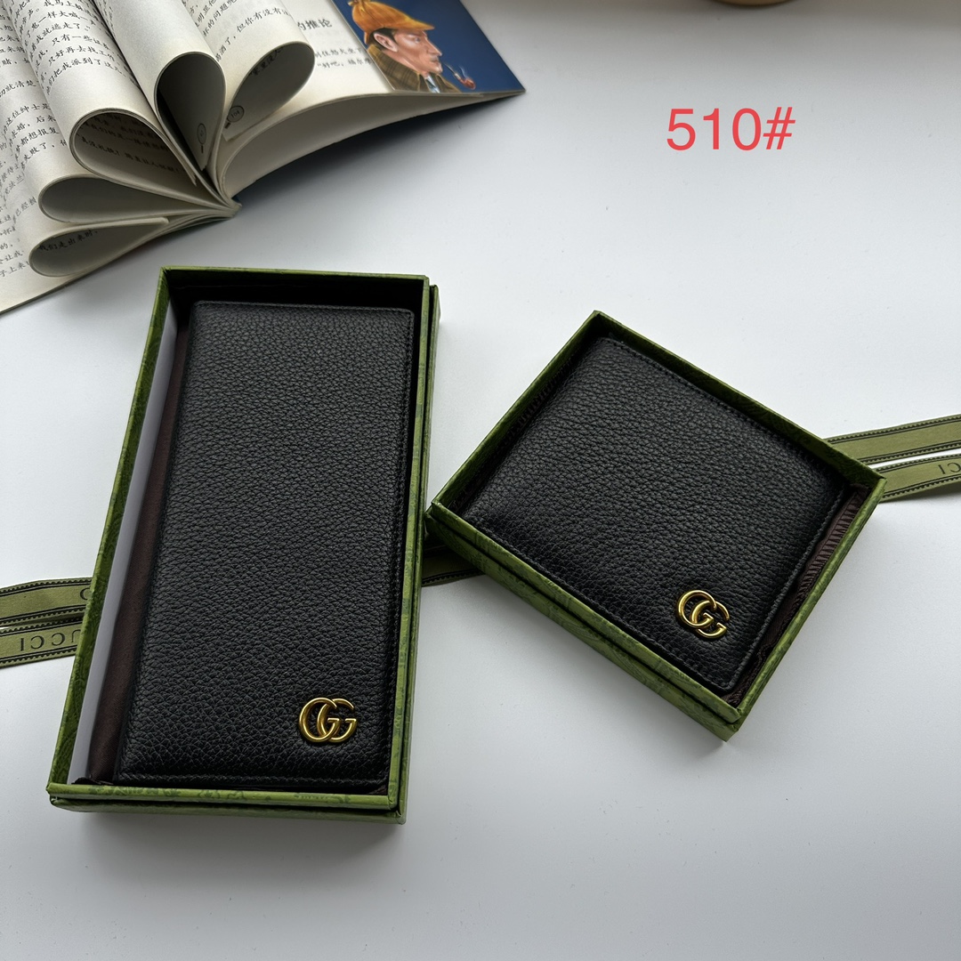 Black Leather Wallet QB-927002