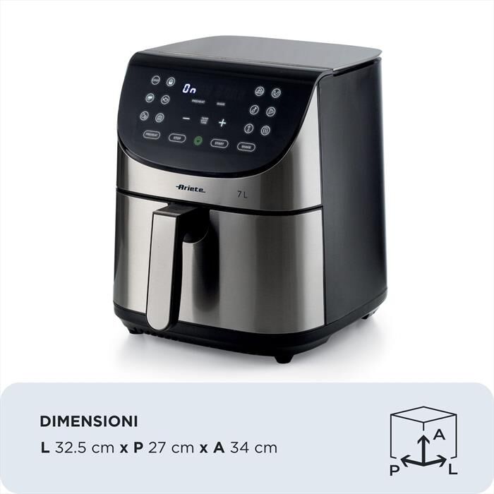 ARIETE - Friggitrice ad aria 4628-acciaio inossidabile