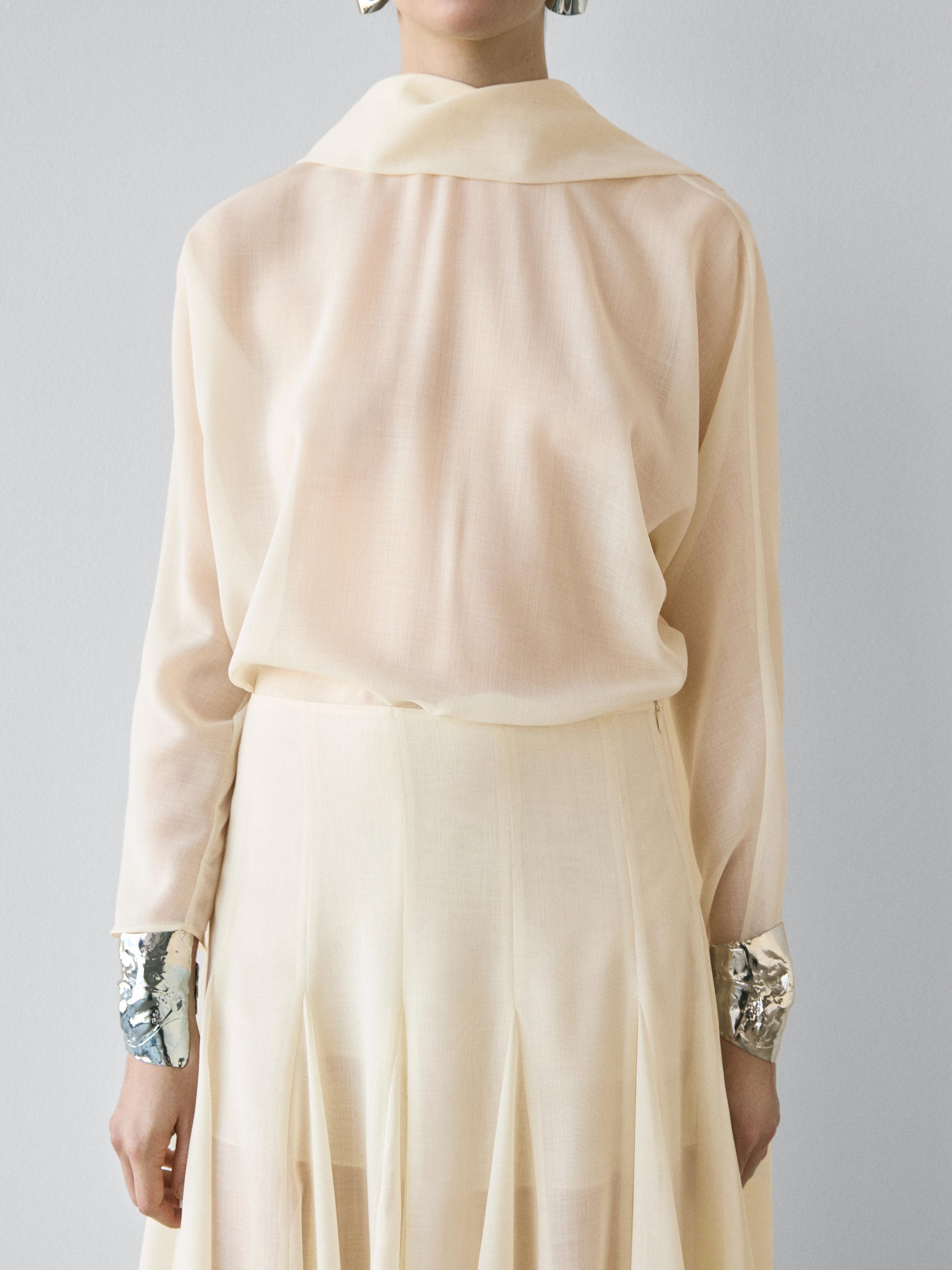 Blusa fluida detalle lazada - STUDIO