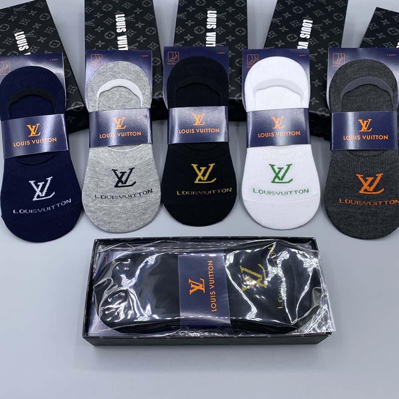 Set of 5 Pairs of Cotton Breathable Ankle Socks WZ-924000232