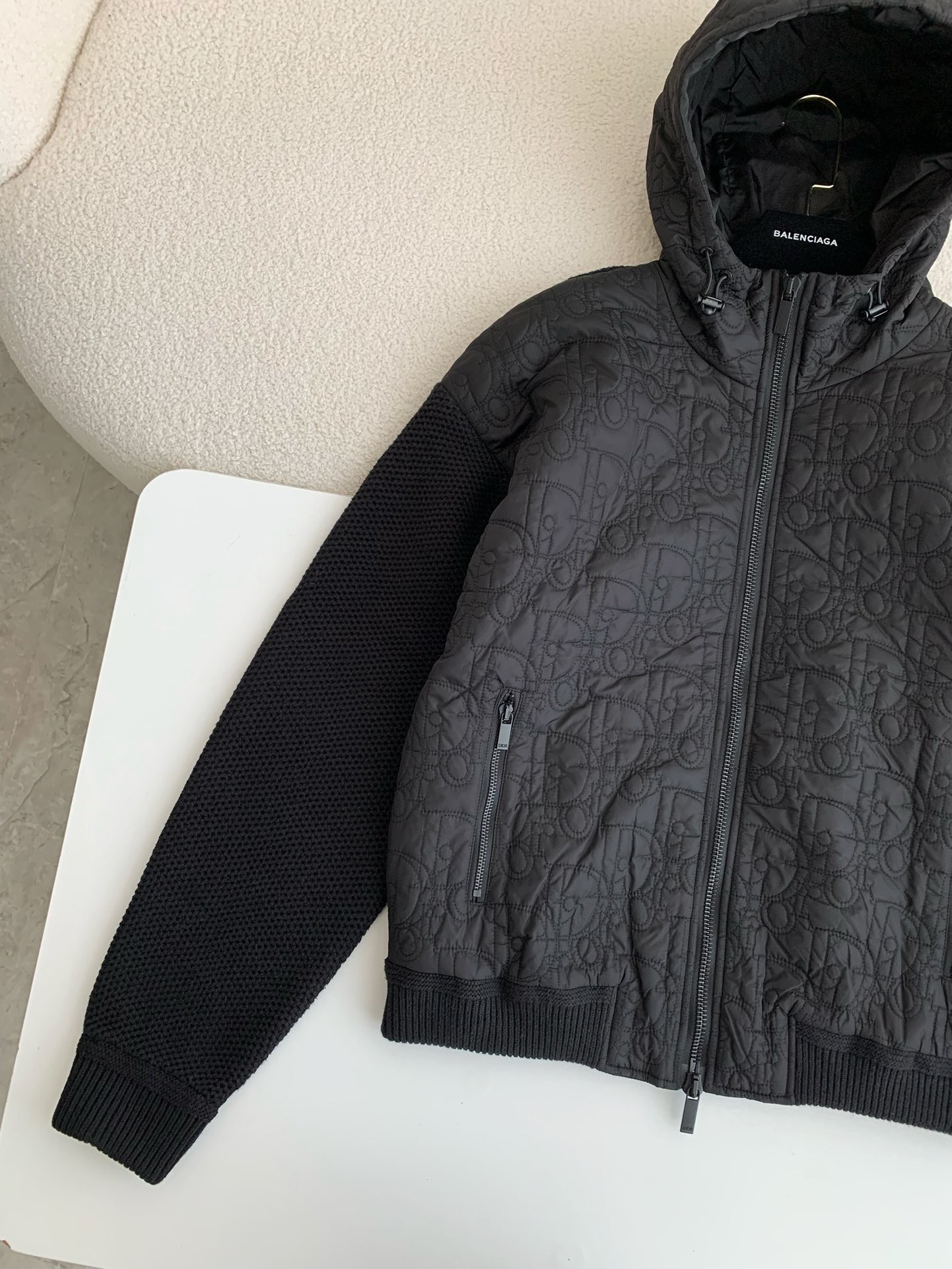 DR FW24 Plain color hooded jacket