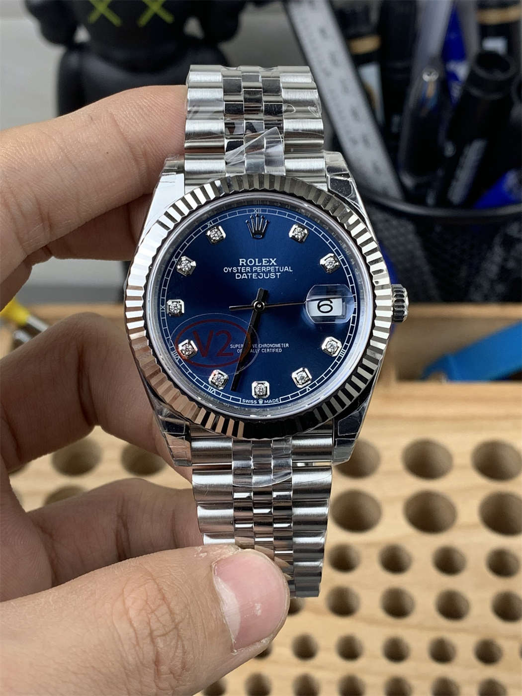 VSF Datejust 41 Blue Diamond Dial Replica – Rolex 126334 V2
