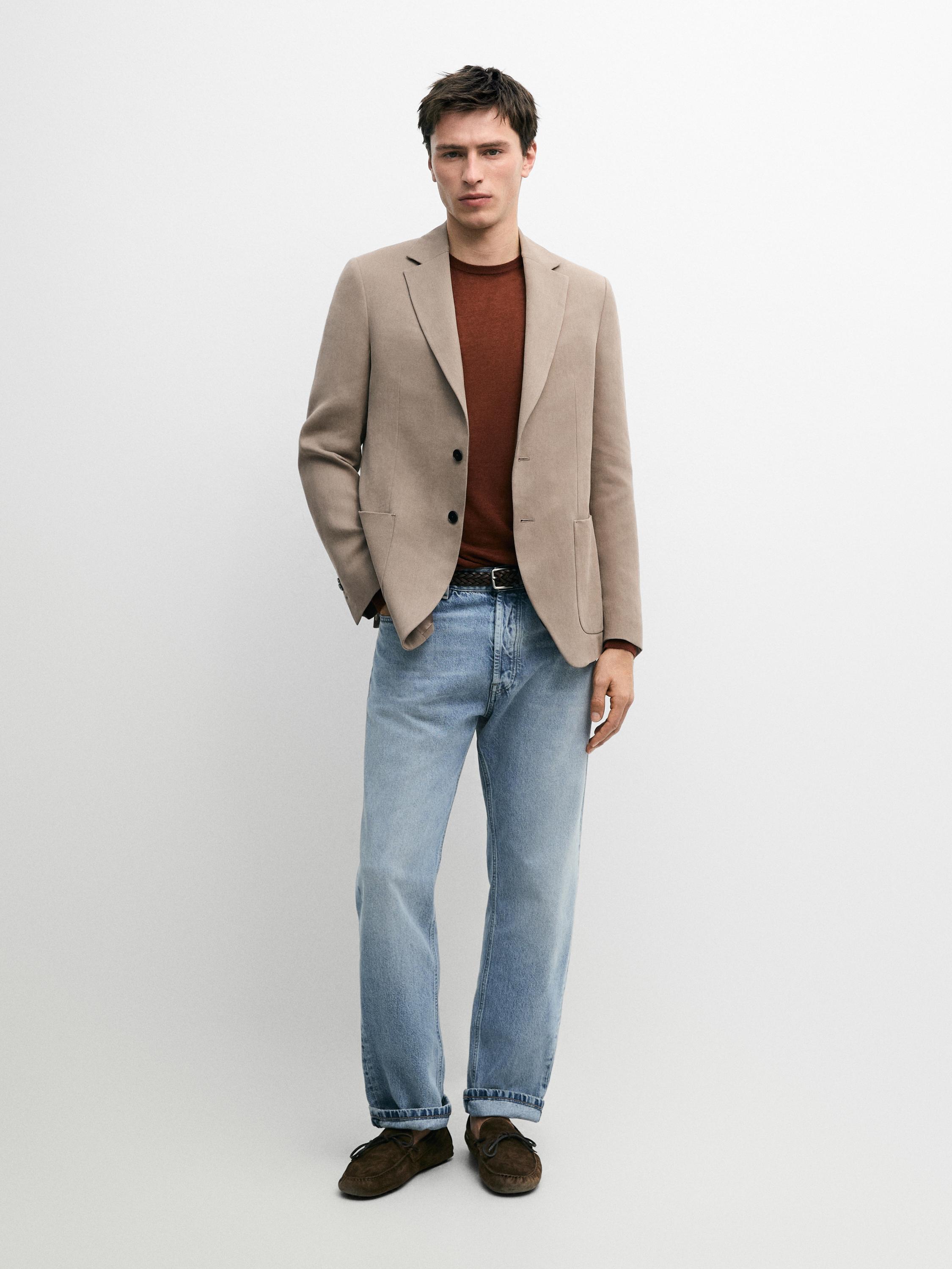 Americana tailoring detalle bolsillos 100% lino