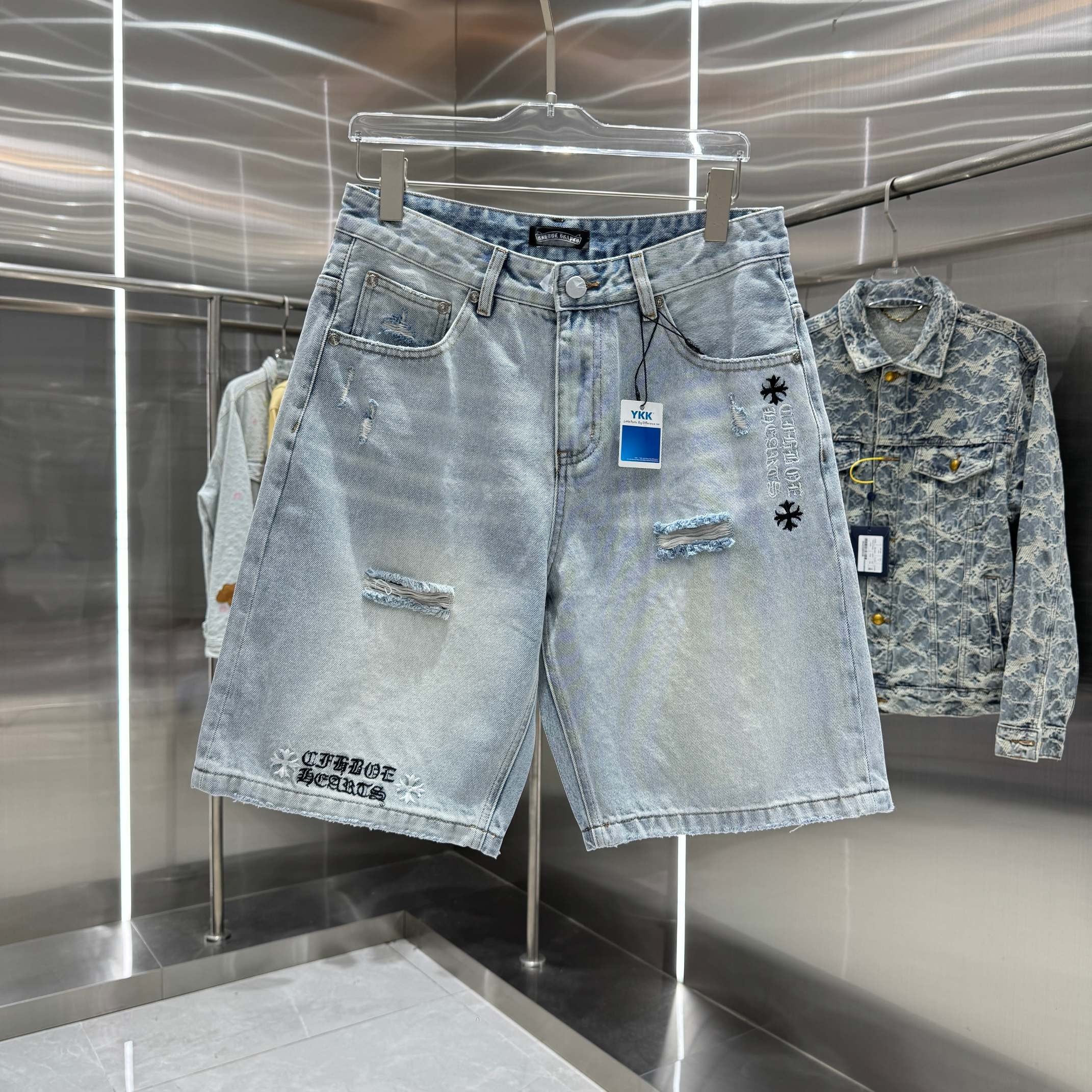 Chrome H Denim shorts