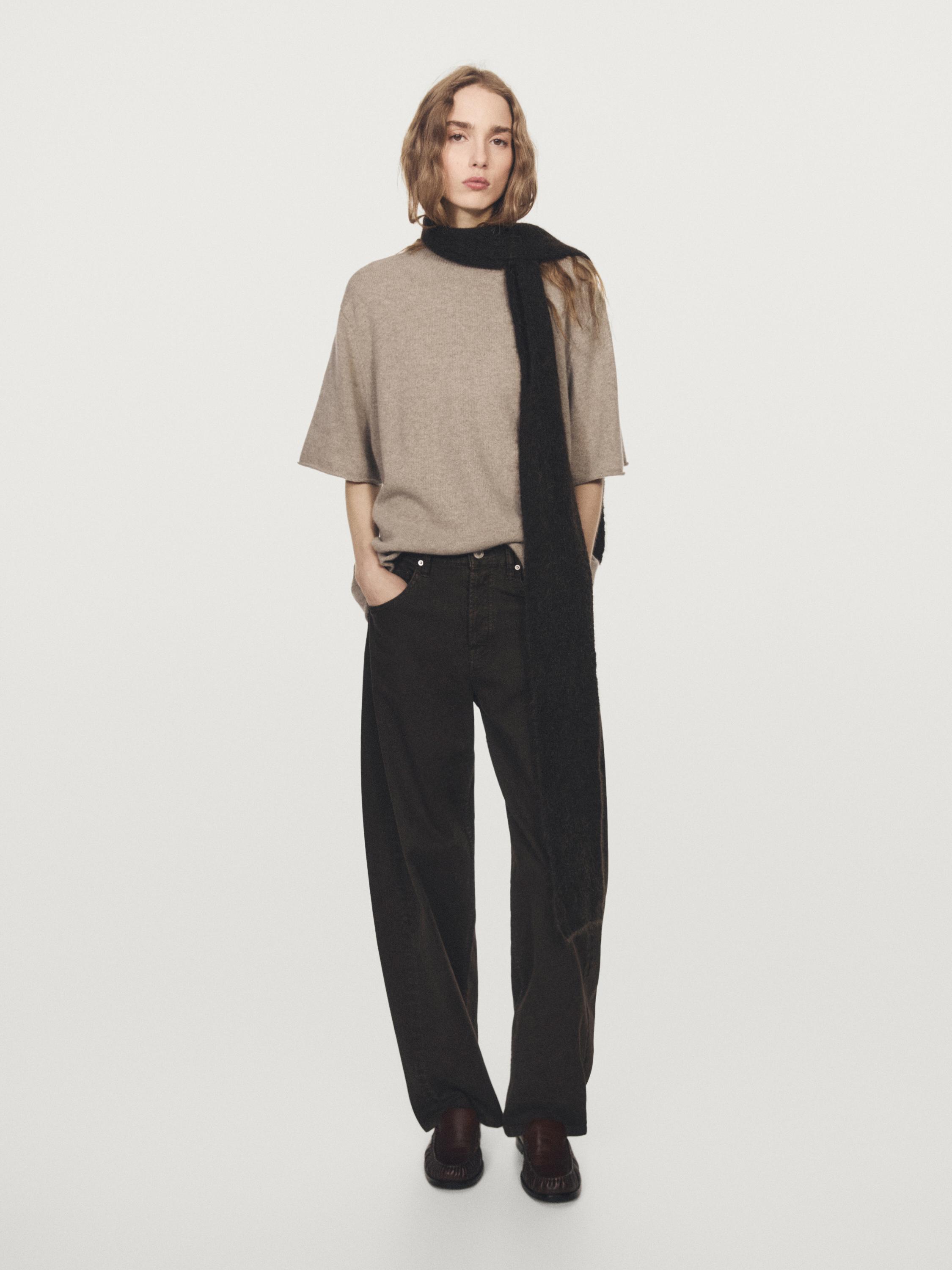 Jersey oversize manga corta lana