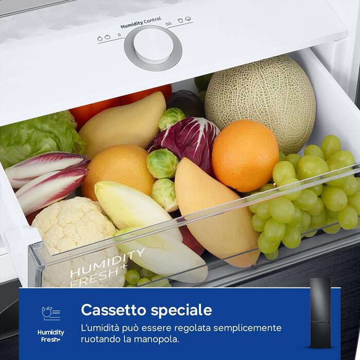 SAMSUNG - Frigorifero combinato RB38C7B6AB1/EF BESPOKE 387l-ANTHRACITE