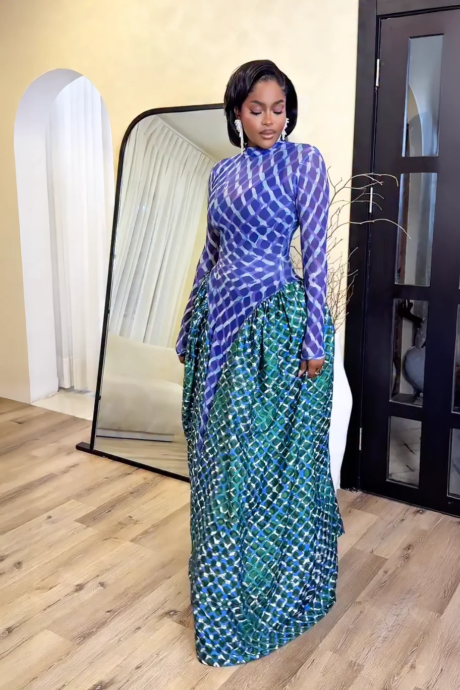 Mermaid Scale Maxi Dress