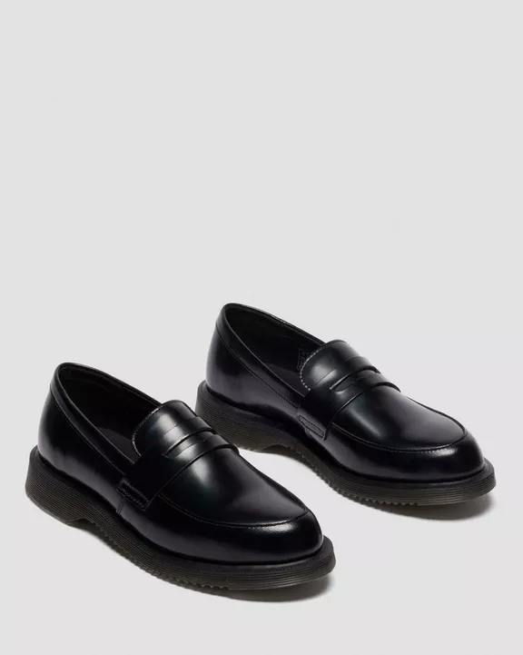 Temara Polished Smooth Leather Loafers