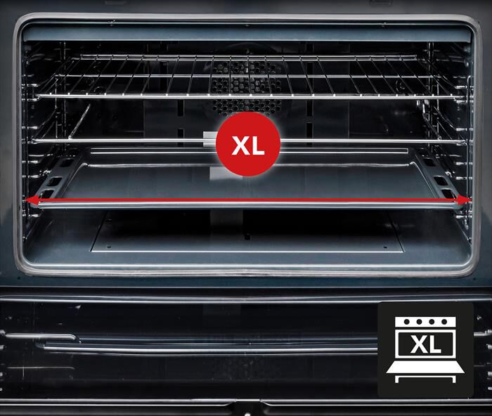 GLEM GAS - Cucina SA965MBK Classe A-Nero Carbone