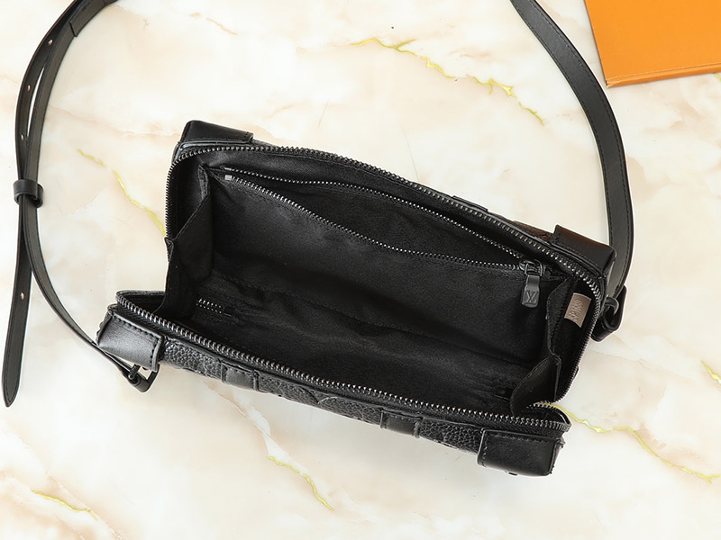 Black Prints Leather 8.9″x5.5″x2.0″ Handbag with Adjustable Strap BB-921496