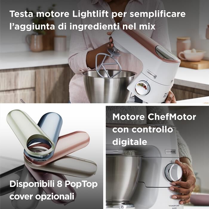 KENWOOD. - Planetaria Titanium Chef Baker KVC65.001SI-SILVER