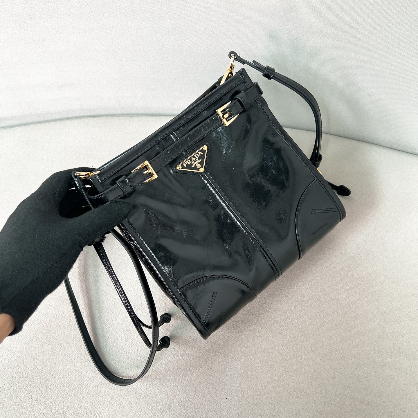 Prada Bonnie Leather Mini Shoulder Bag