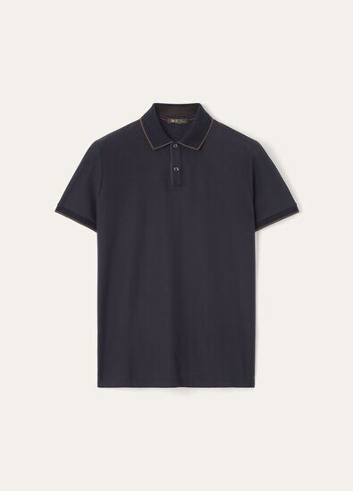 Loro Piana FAI4903 Brentwood Polo Blue Navy (W000)