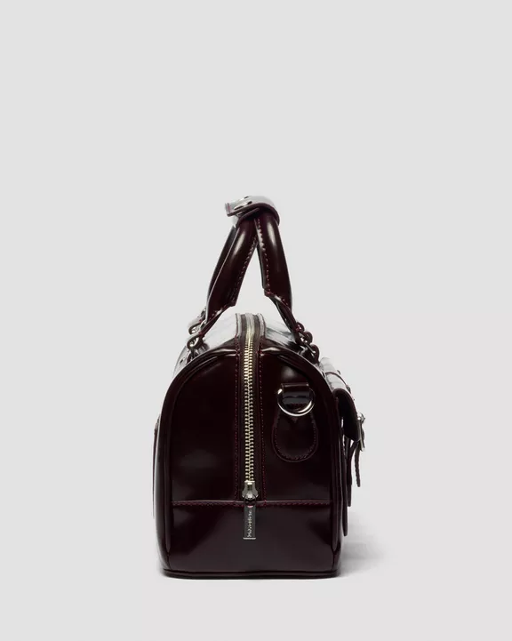 Top Handle Rub Off Vegan Leather Bag