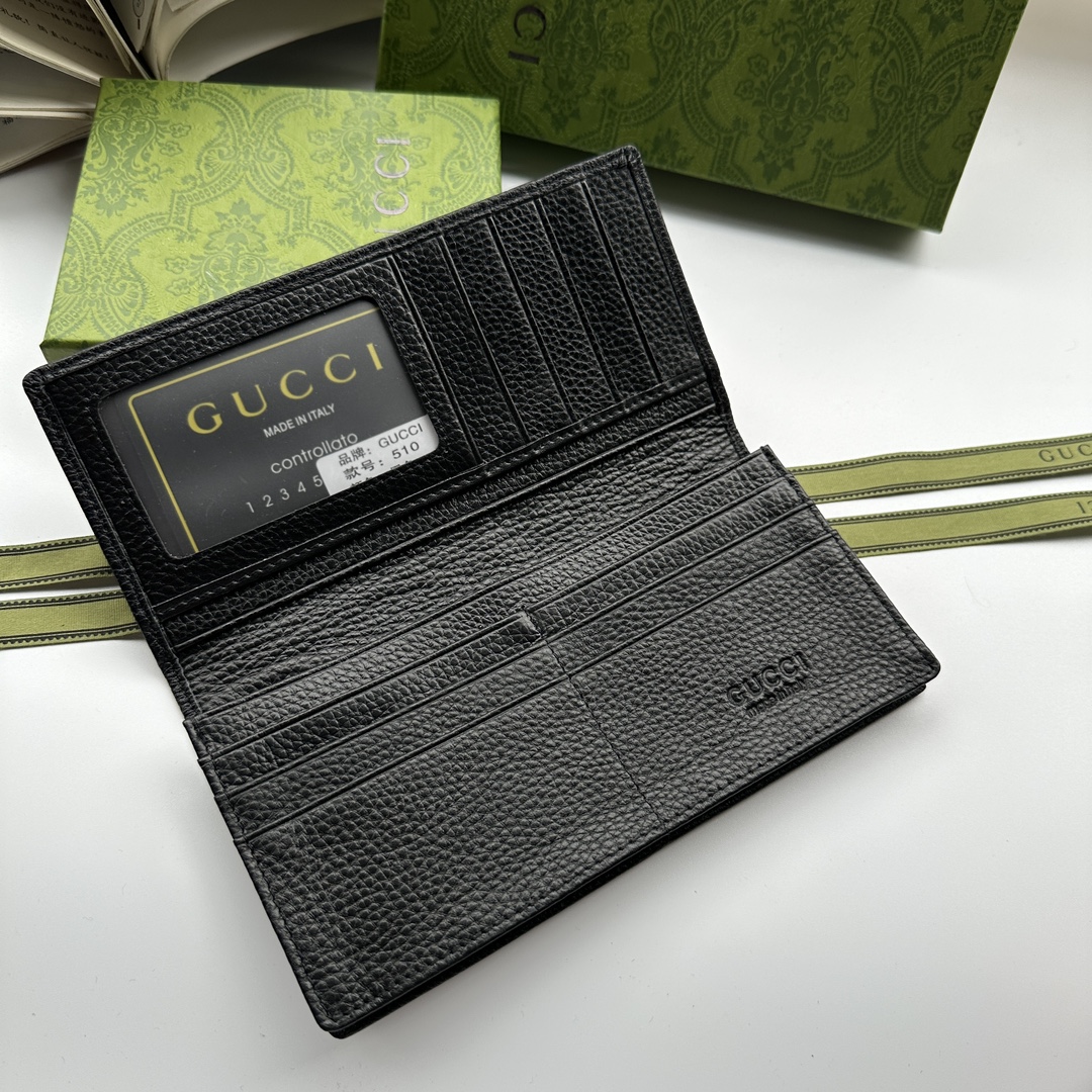 Black Leather Wallet QB-927002