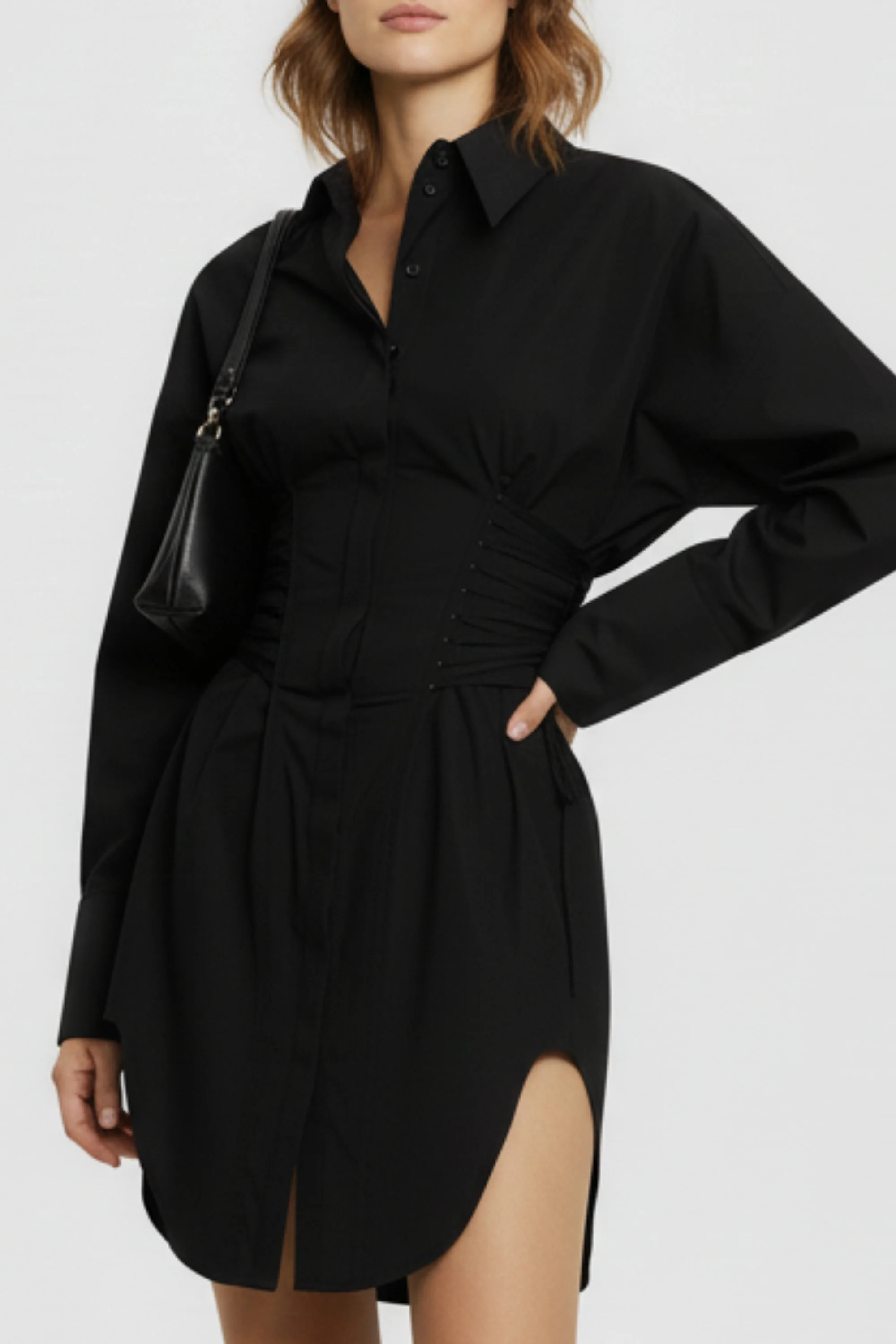 Black Tie-up Shirt