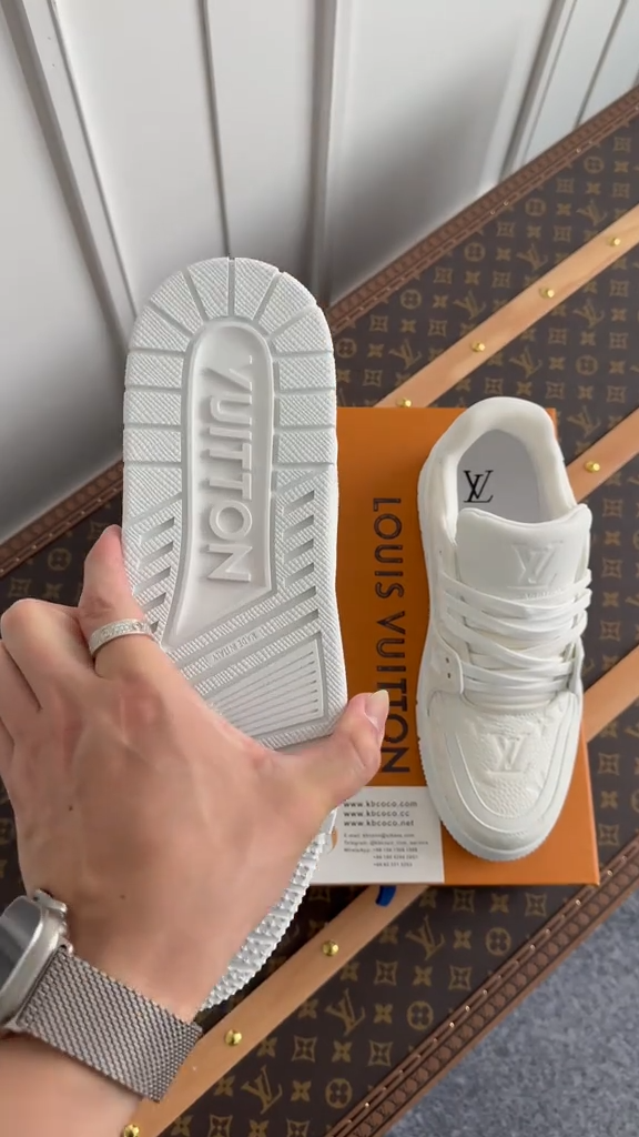 LV  Trainer Sneaker ‘All White’