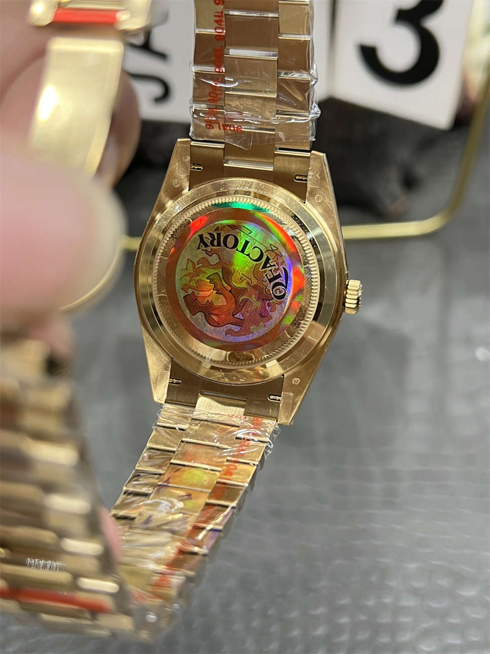Rolex Day‐Date QF Factory 184g Replica – Black Dial, Full-Weight