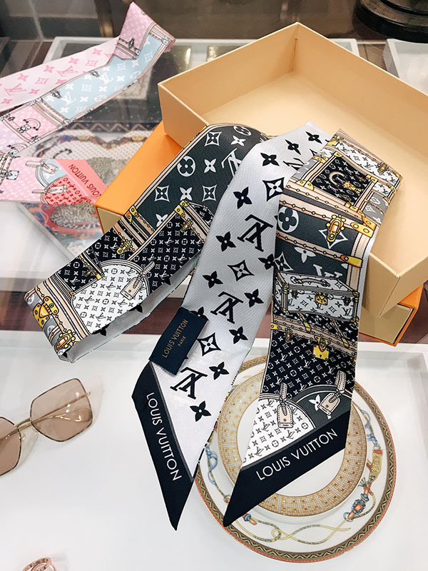 120x8cm Classical Prints Handbag Ribbon Scarf Neck Bow WJ-987042