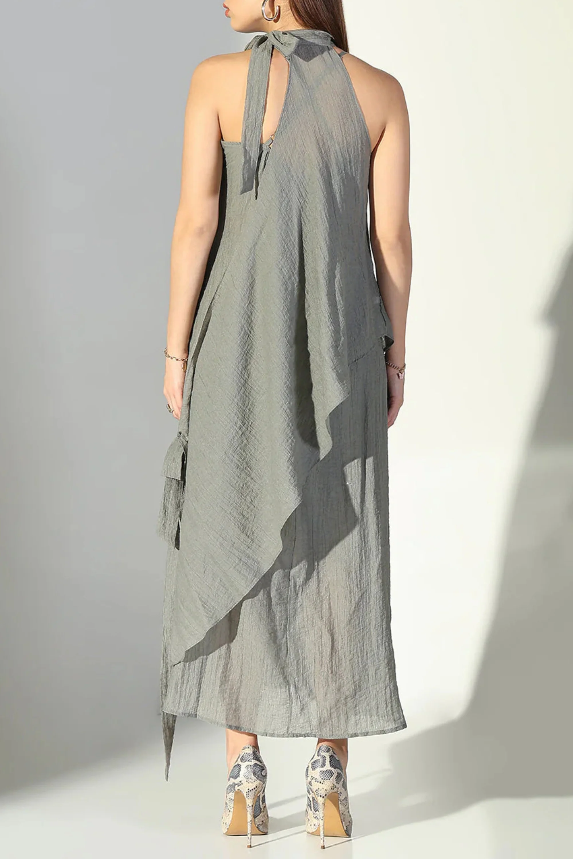 Drift Halter Drape Dress