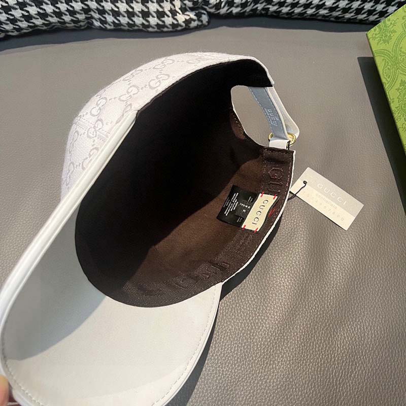 Fashion Adjustable White Canvas Baseball Cap MZ-916077