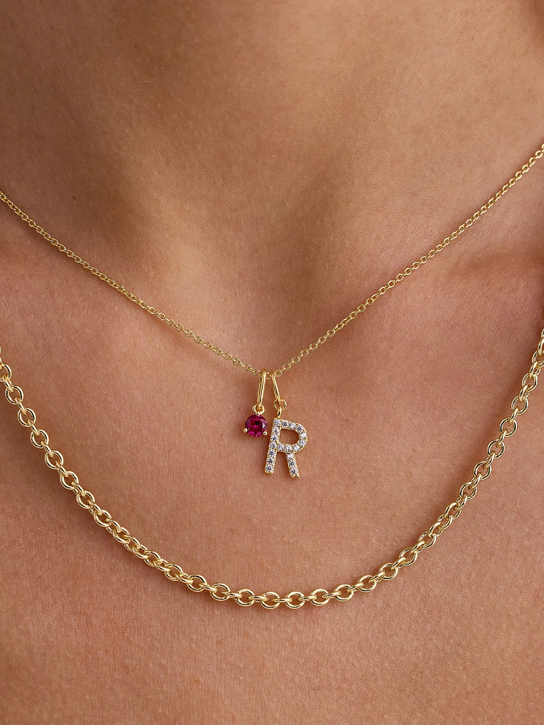 Crystal Letter Charm