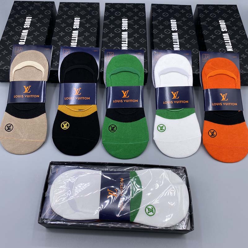 Set of 5 Pairs of Cotton Breathable Ankle Socks WZ-924000231