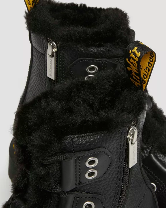 1460 Faux Fur Lined Leather Lace Up Boots