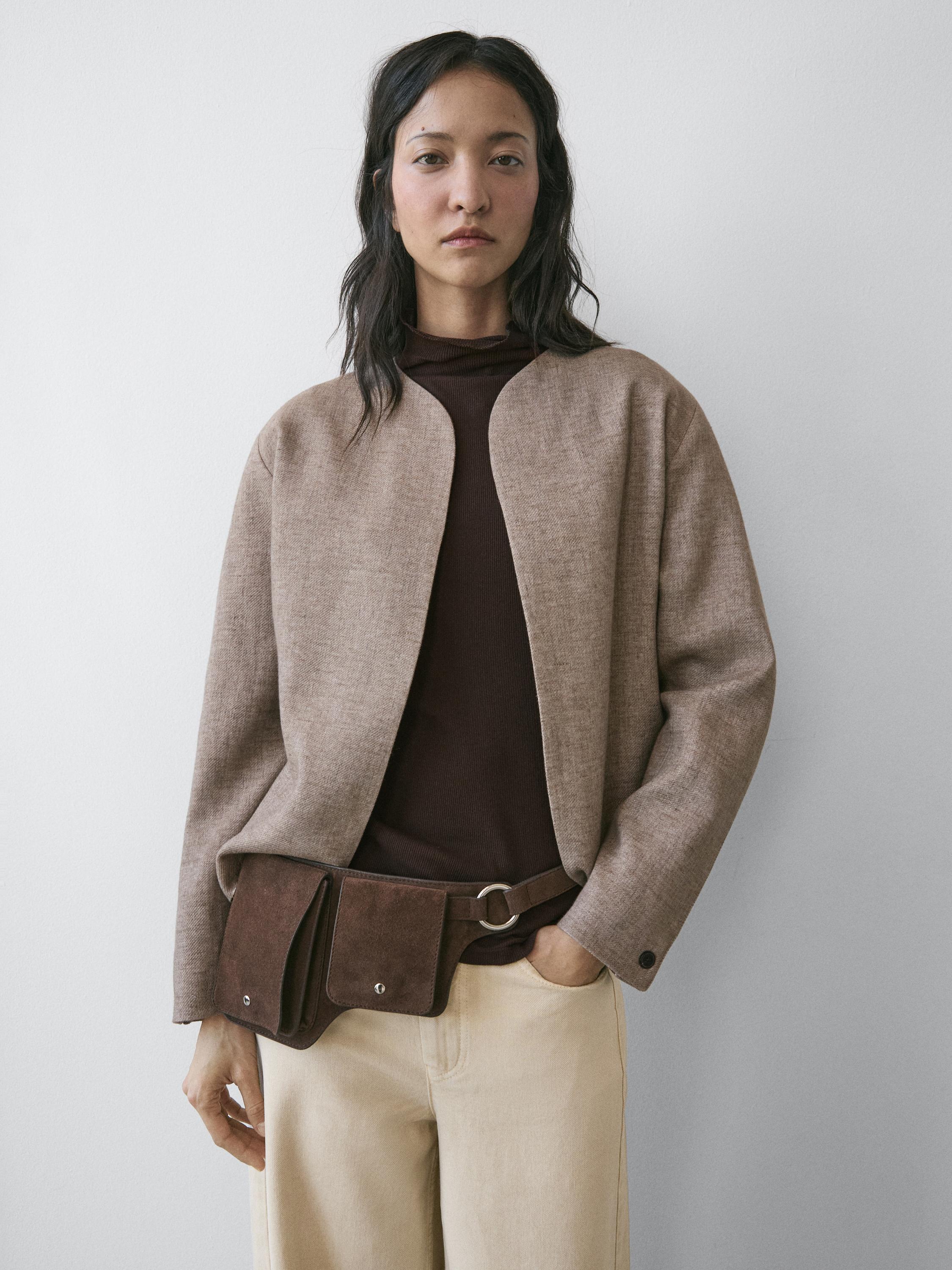 Chaqueta corta mezcla lino
