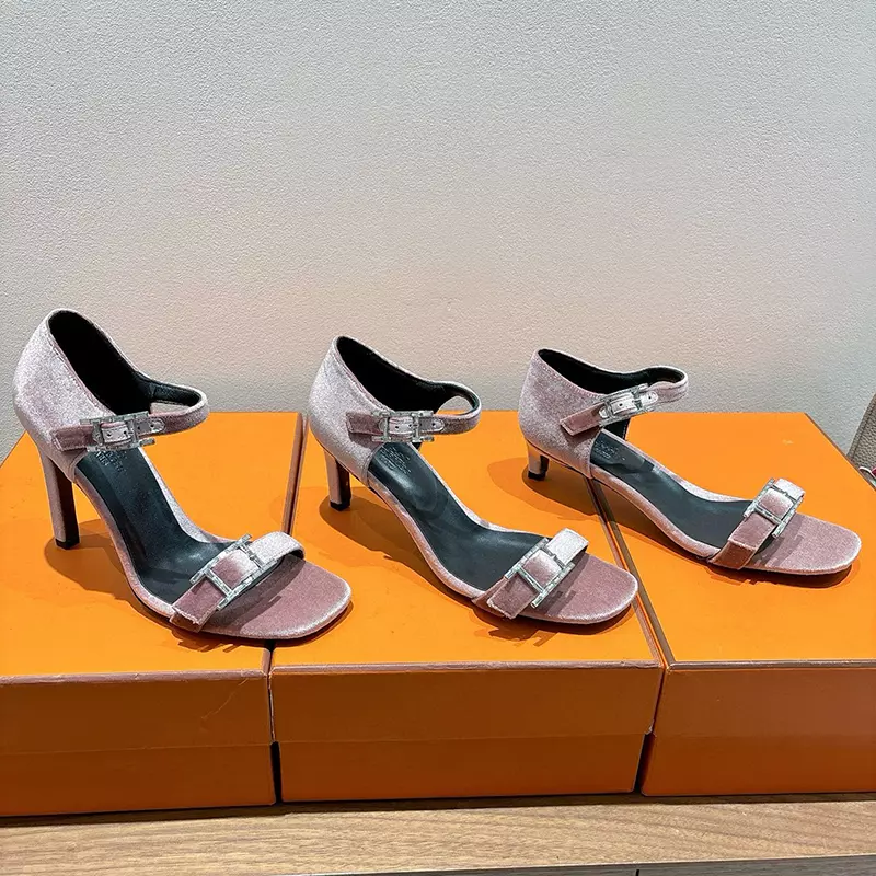 Fashion High Quality Real Leather High Heel Sandals LX-872317