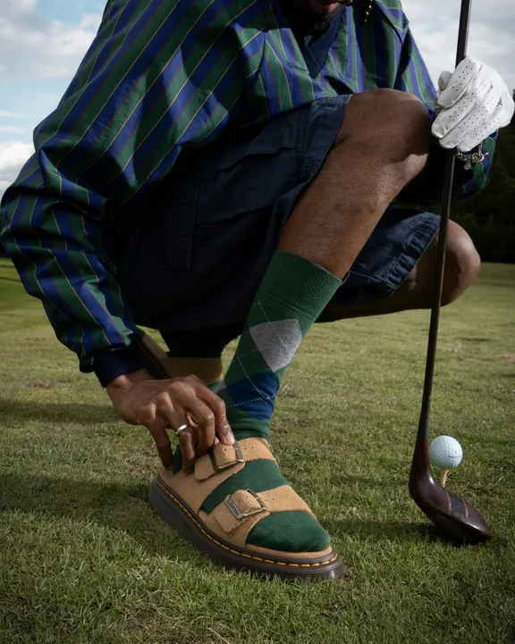 Josef Suede Slide Sandals