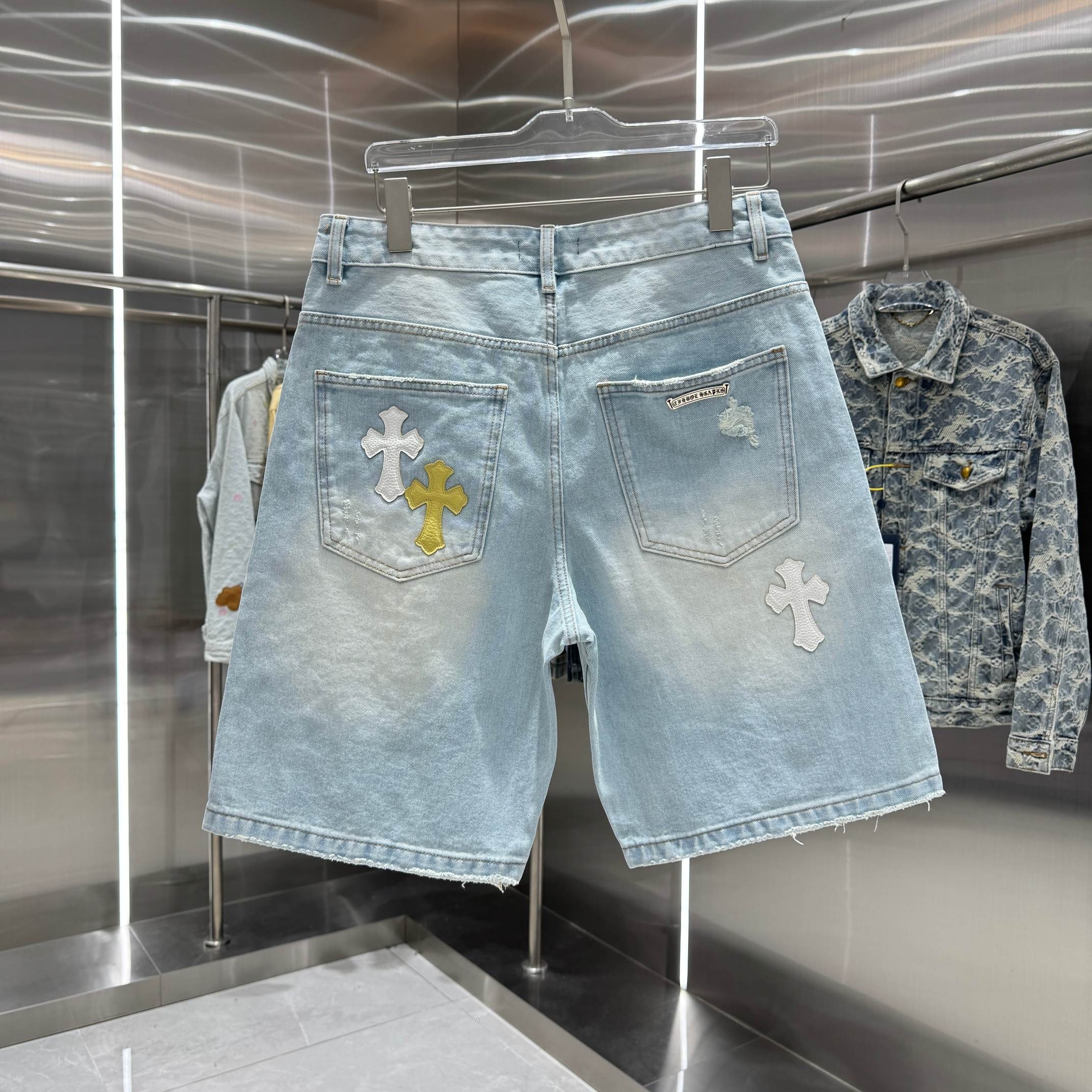 Chrome H Denim shorts