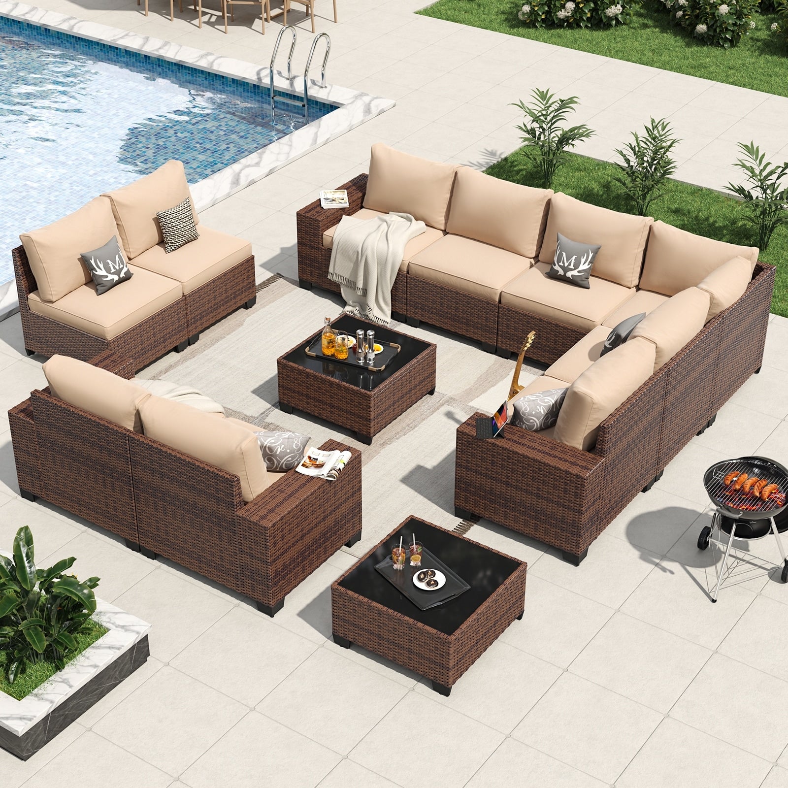 Patio Furniture Set , Outdoor Sectional Sofa Set