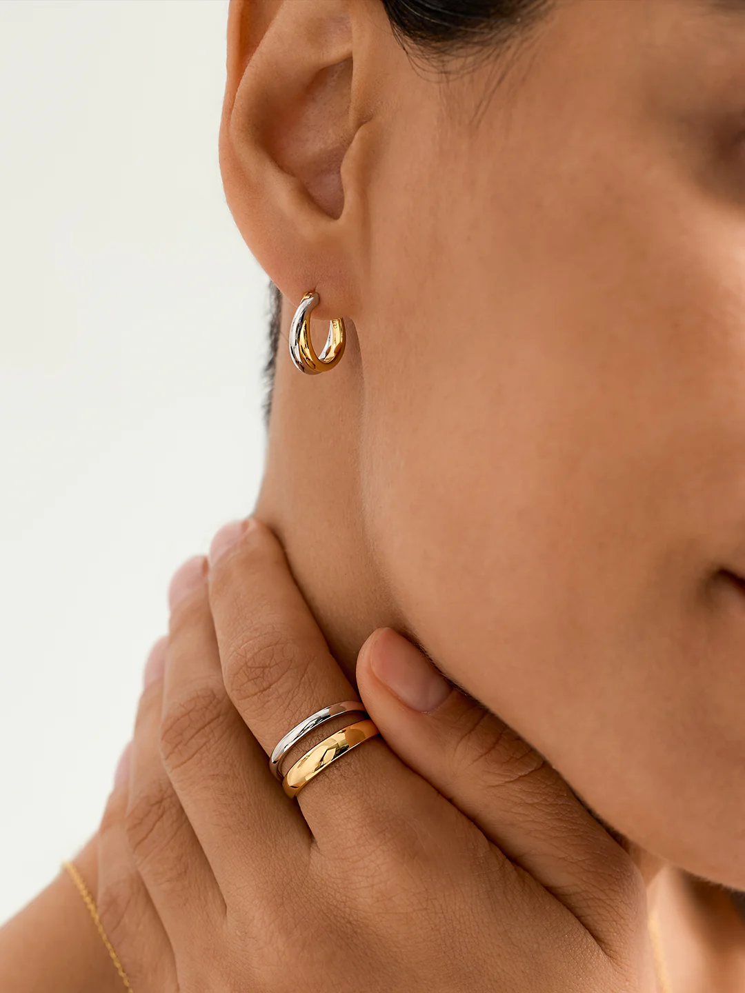 Small Mixed Entwine Hoops