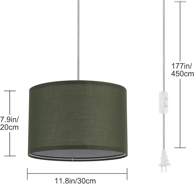 LUMISCAPE 2 Pack Plug in Pendant Light