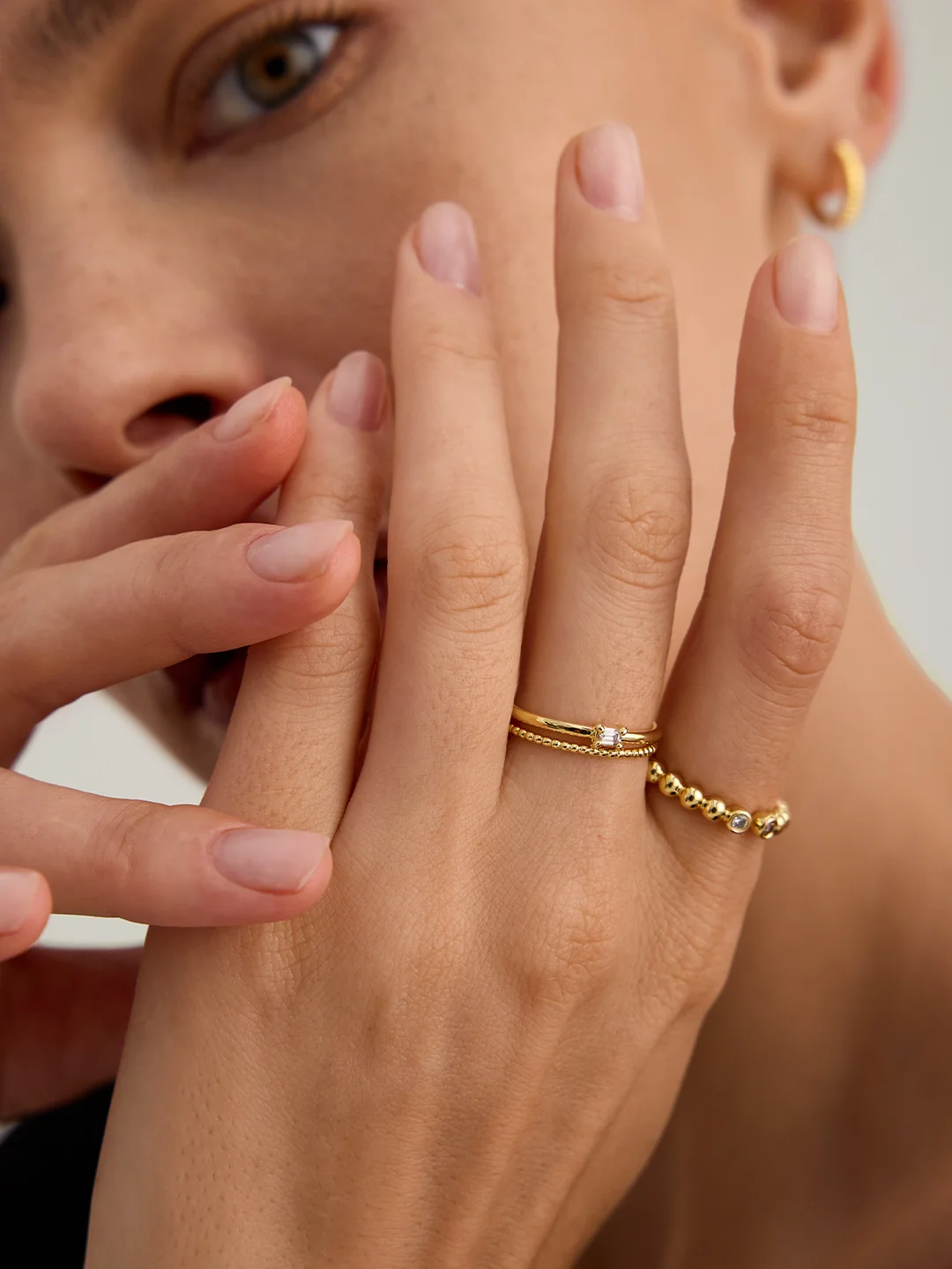 Baguette Sapphire Stacker Ring