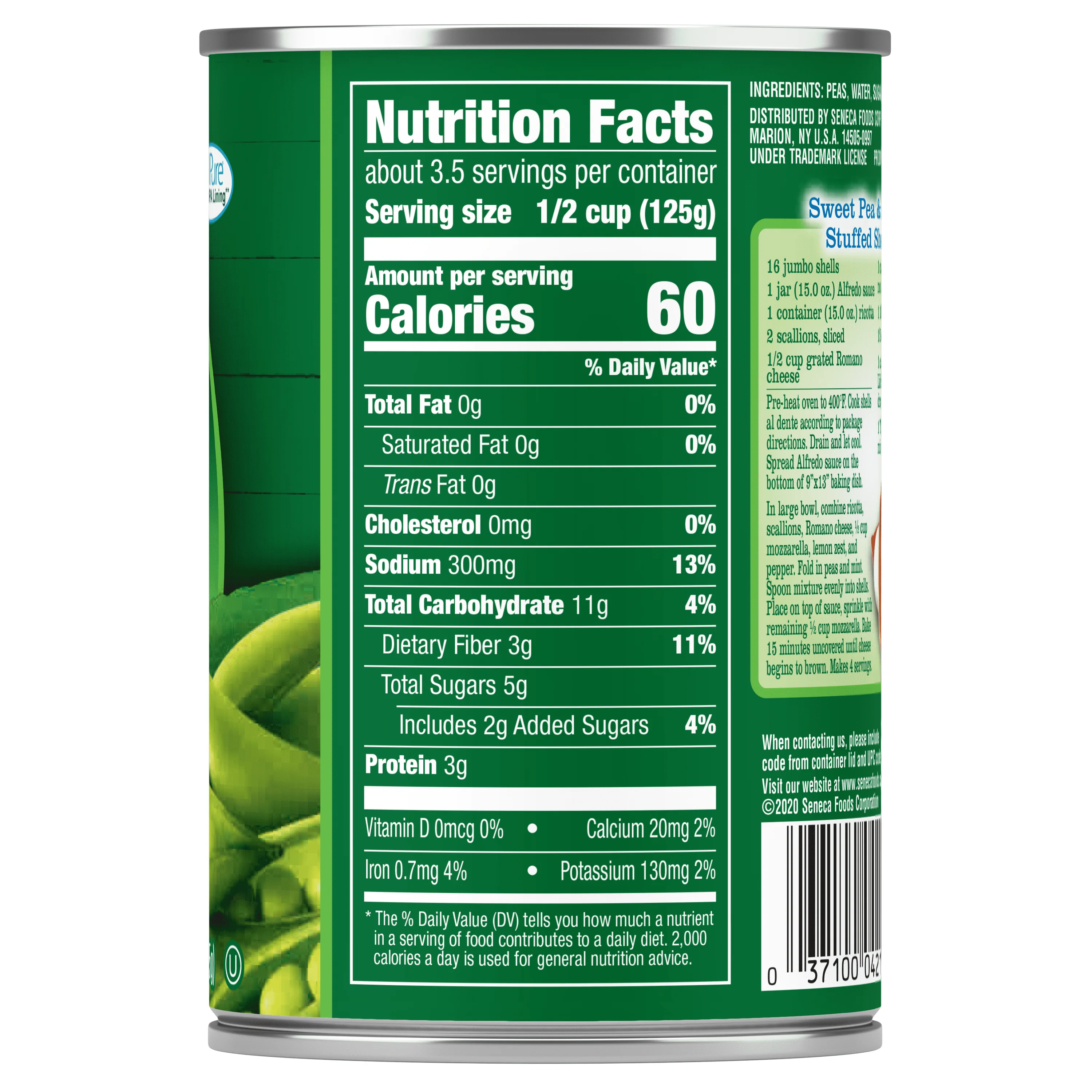 (12 Cans) Libbys Canned Sweet Peas, 15 oz