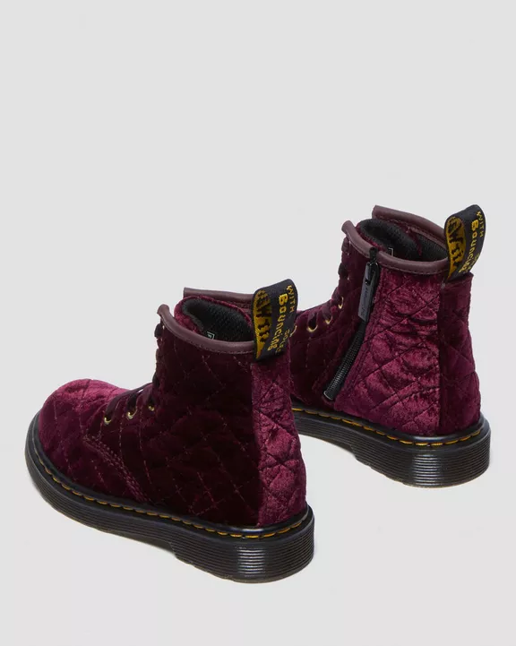 Toddler 1460 Velvet Lace Up Boots