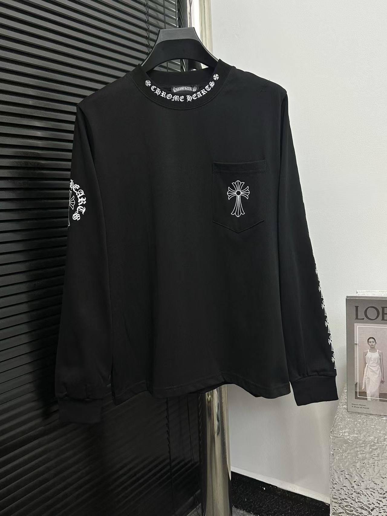 Chrome H 24 round neck long sleeve T-shirt