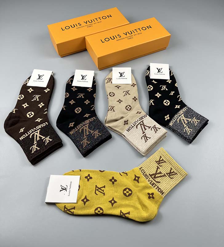 Set of 5 Pairs of Cotton Breathable Crew Socks WZ-924000252