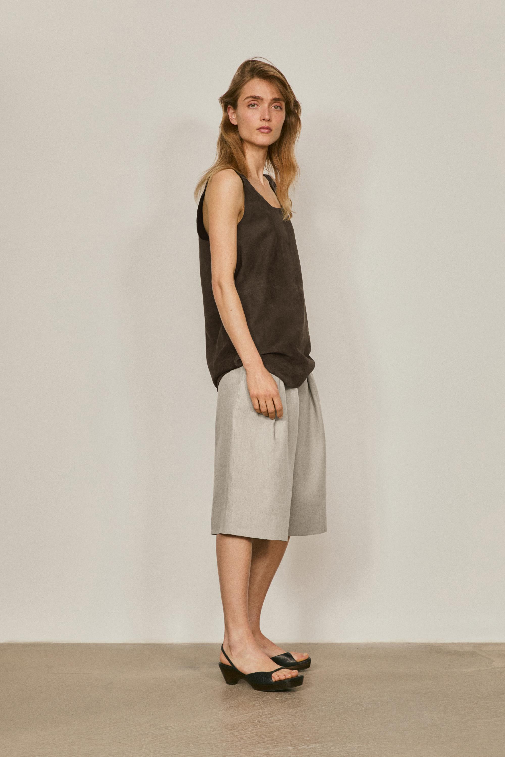 Top tirantes piel ante - LIMITED EDITION