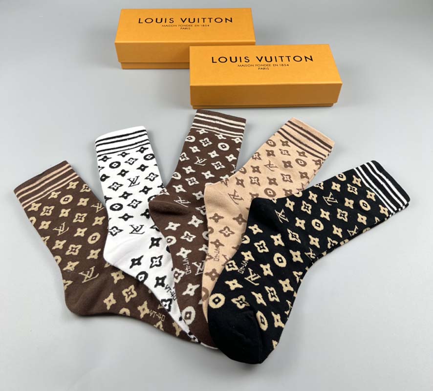 Set of 5 Pairs of Cotton Breathable Crew Socks WZ-924000253